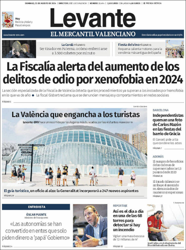 Portada de Levante (Espa&ntilde;a)