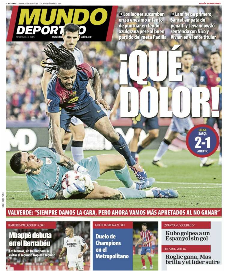 Portada de Mundo Deportivo Bizkaia (Espa&ntilde;a)