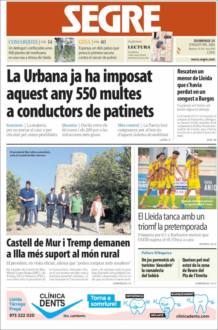 Portada de Segre (Espa&ntilde;a)