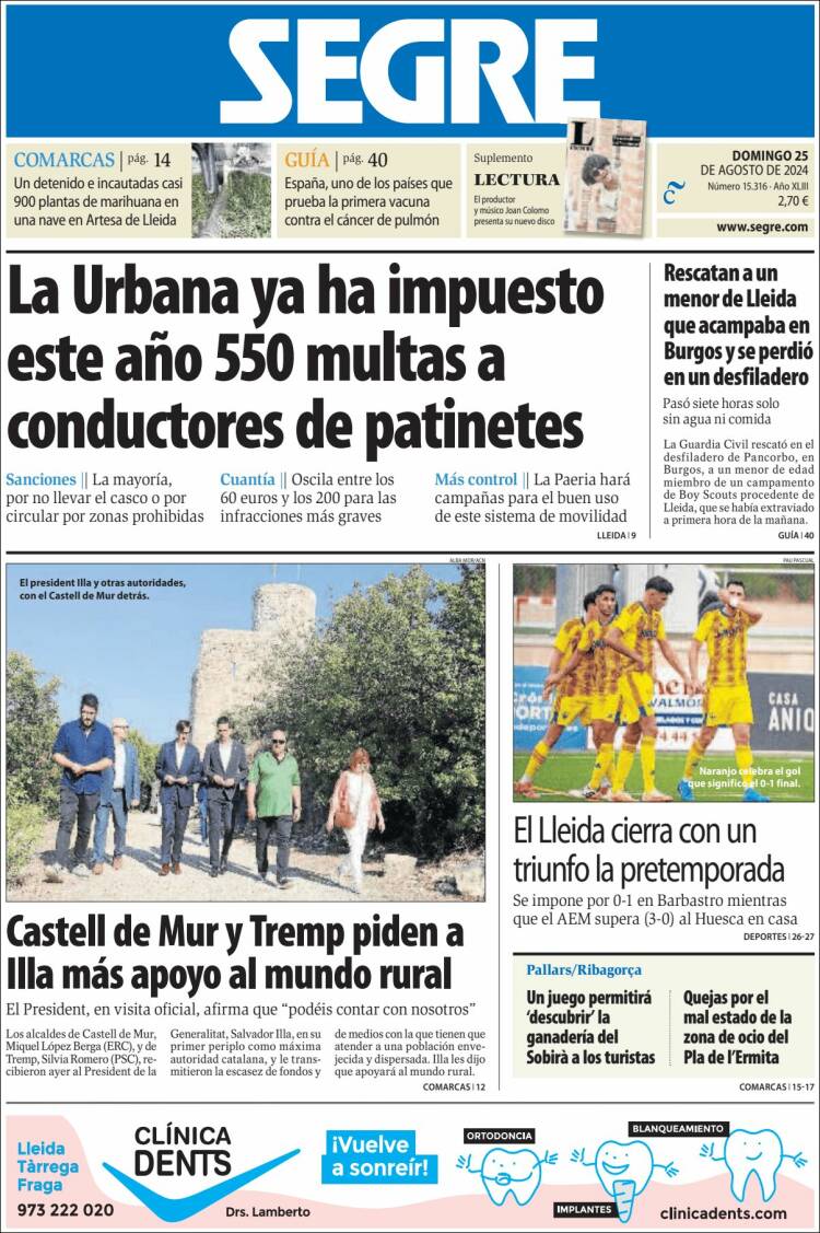 Portada de Segre  (Espa&ntilde;a)