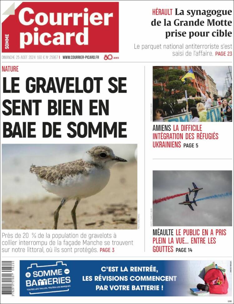 Portada de Courrier Picard (Francia)