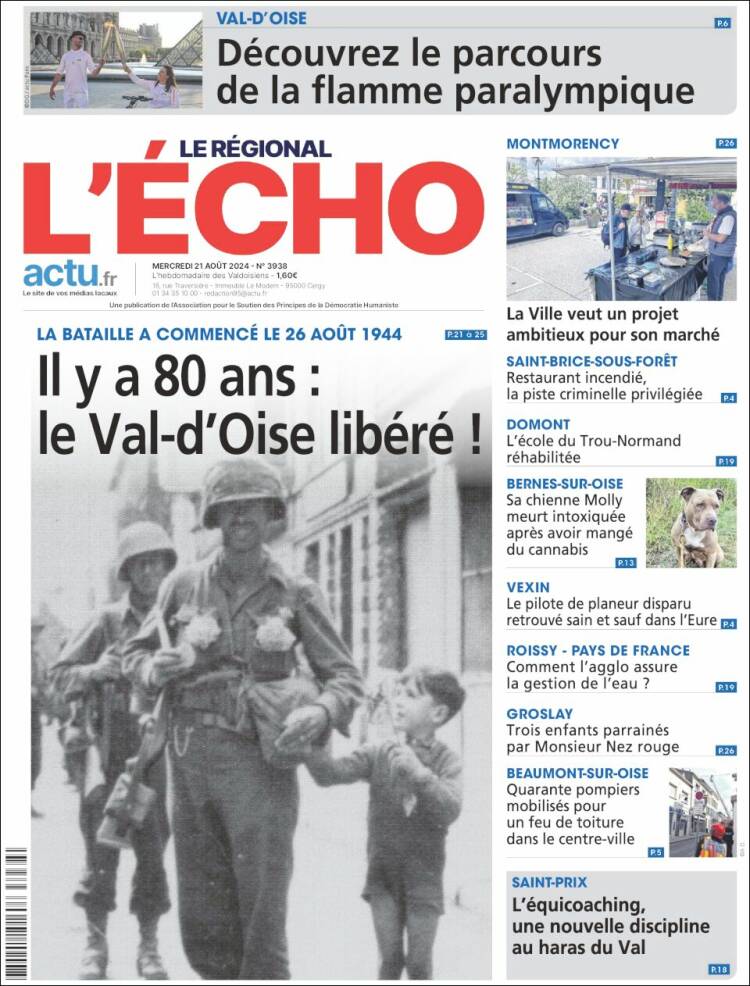 Portada de L'Echo de la Haute-Vienne (Francia)