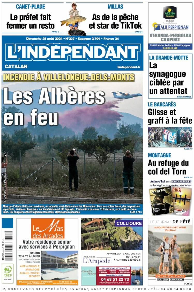 Portada de Le Indépendant (Francia)