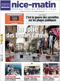 Portada de Nice-Matin (Francia)