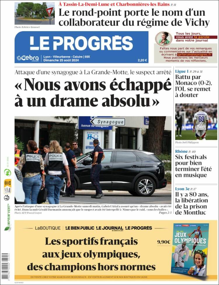 Portada de Progres de Fecamp (Francia)