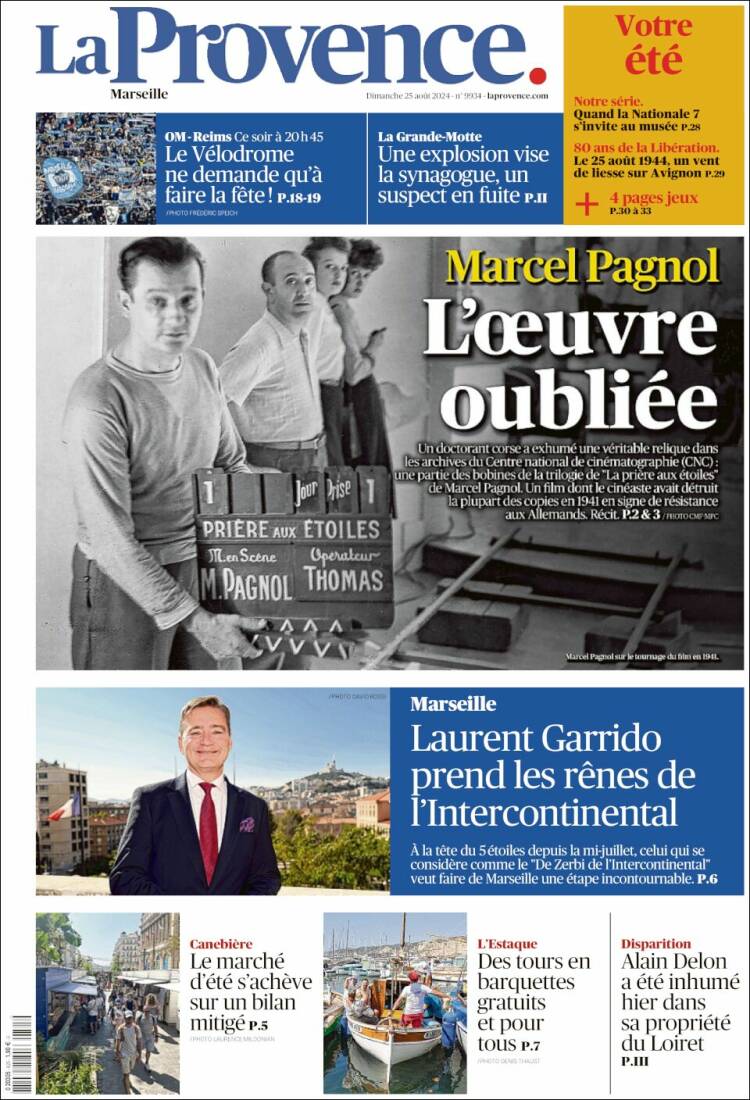 Portada de La Provence (Francia)