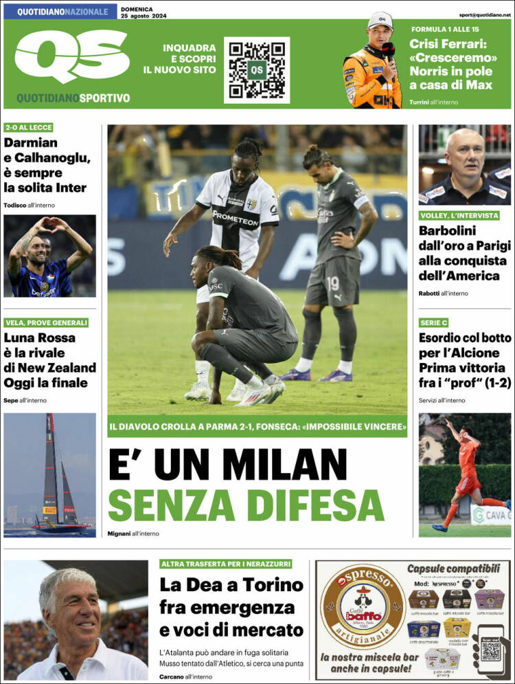 Portada de Quotidiano Sportivo (Italia)