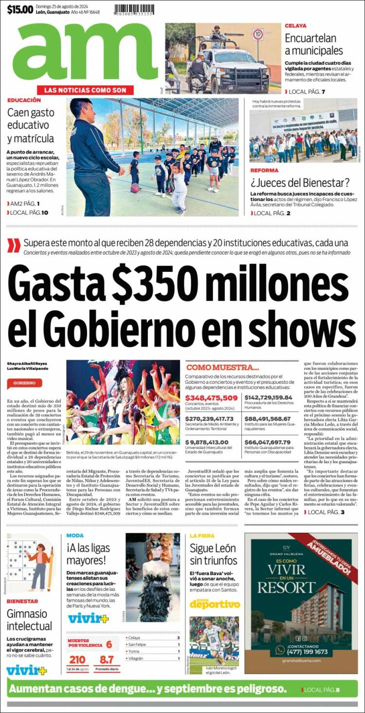 Portada de Al Día A.M. (M&eacute;xico)