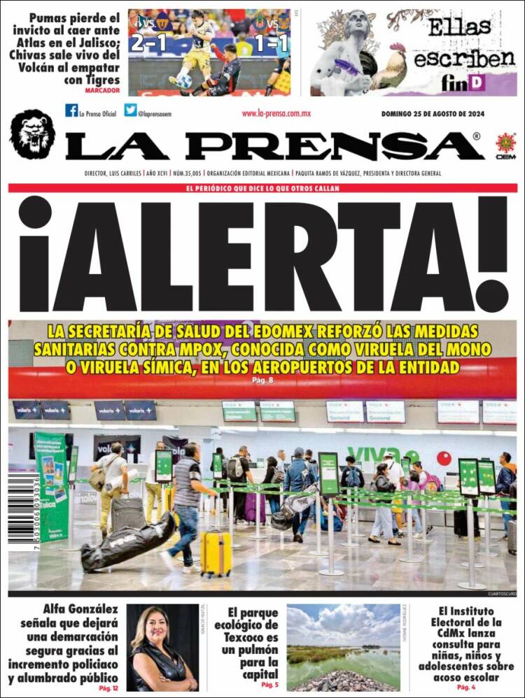 Portada de La Prensa (M&eacute;xico)