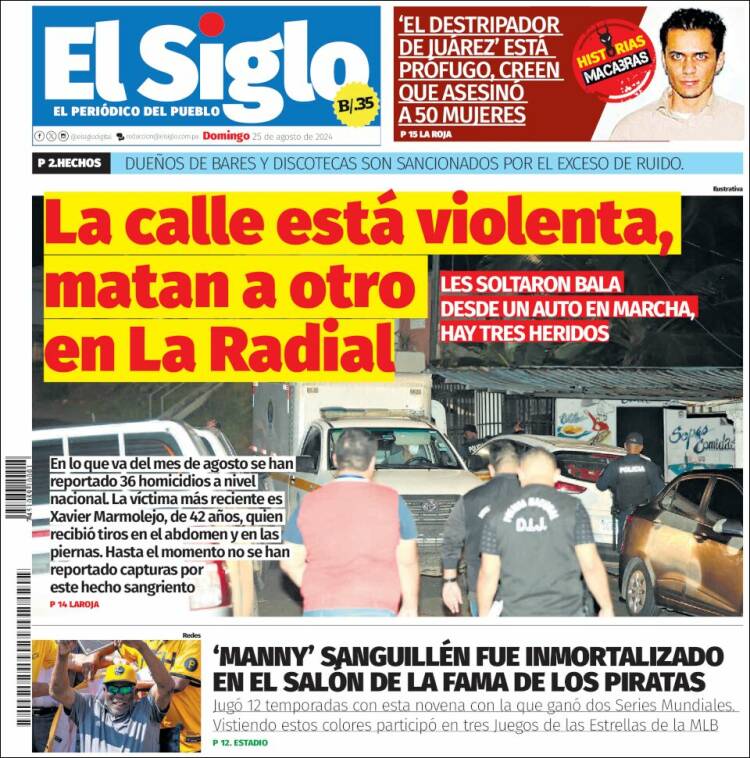 Portada de El Siglo (Panam&aacute;)