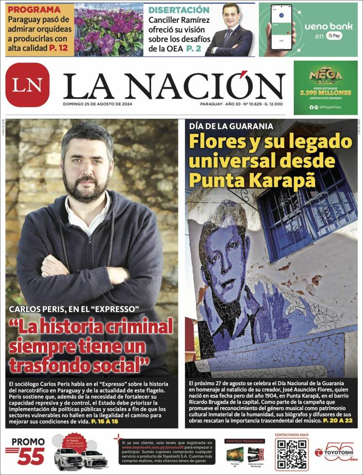 Portada de La Nación (Paraguay)