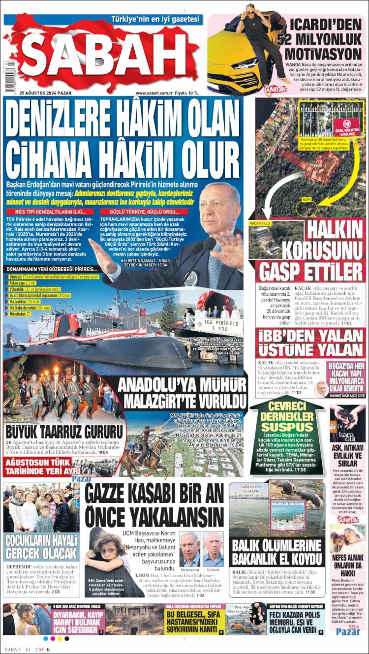 Portada de Sabah (Turqu&iacute;a)