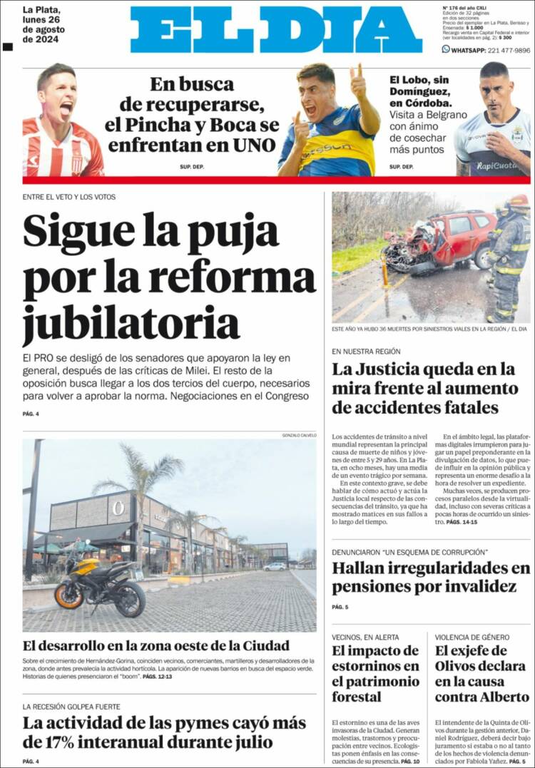 Portada de El Día de la Plata (Argentina)