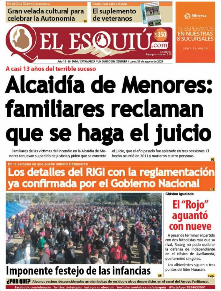 Portada de El Esquiu (Argentina)