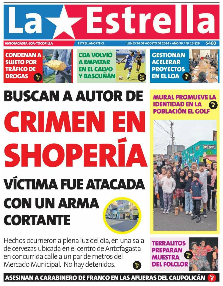 Portada de La Estrella del Norte (Chile)