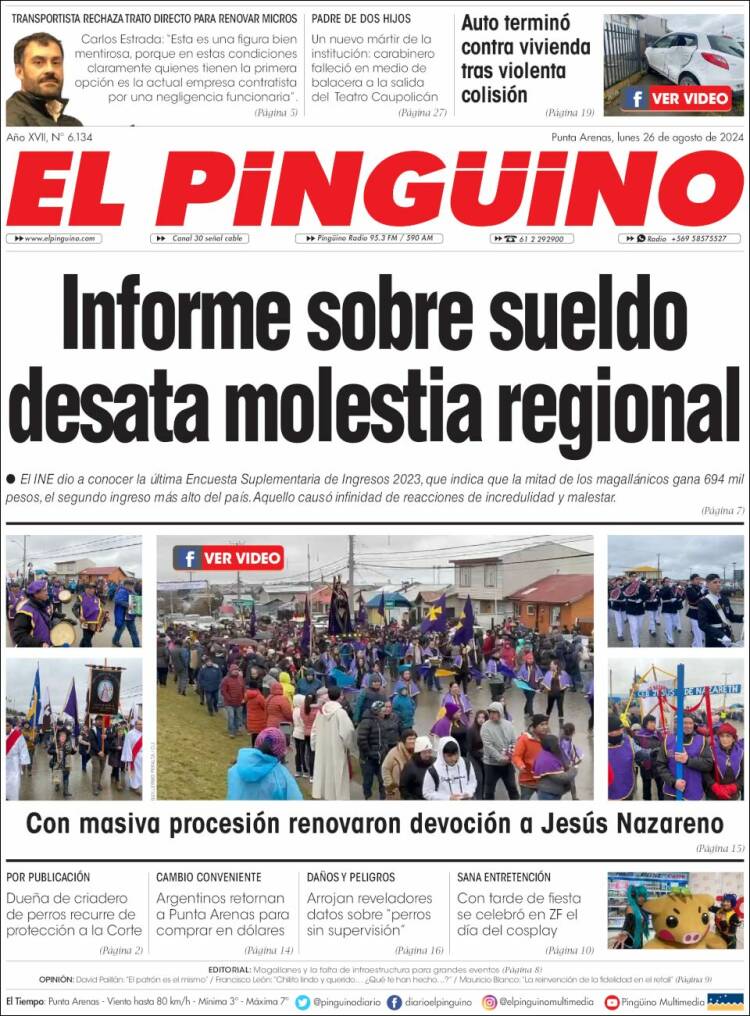 Portada de El Pingüino (Chile)
