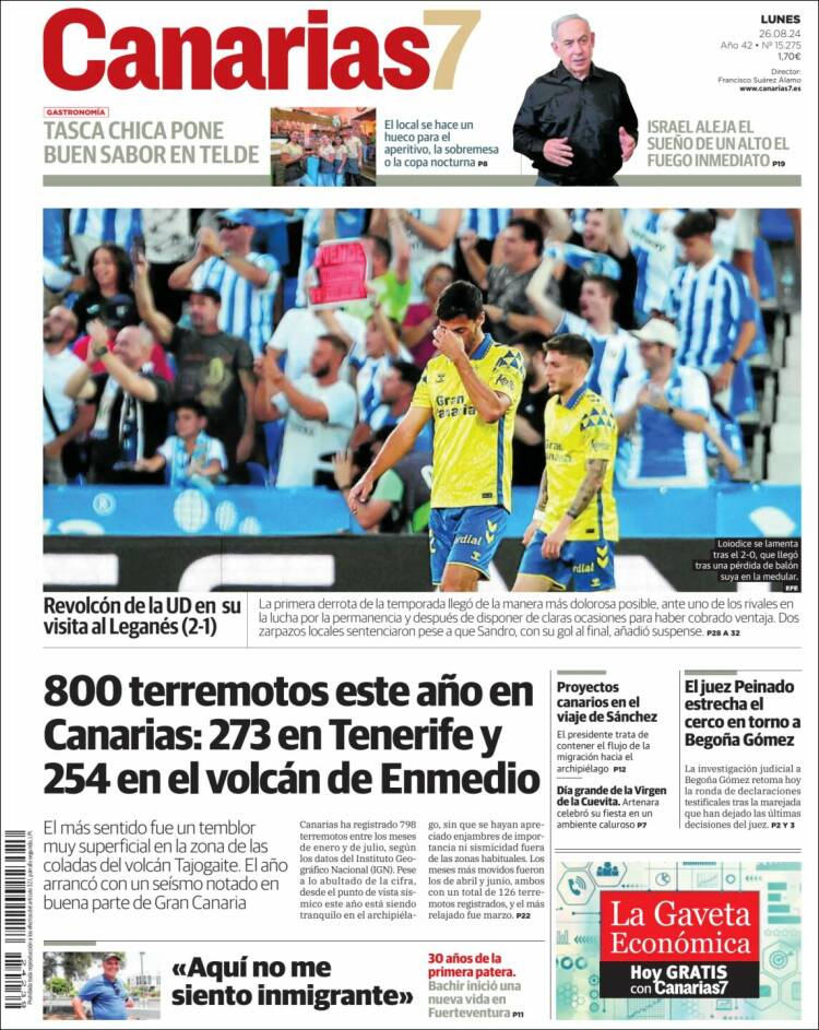 Portada de Canarias 7 (España)