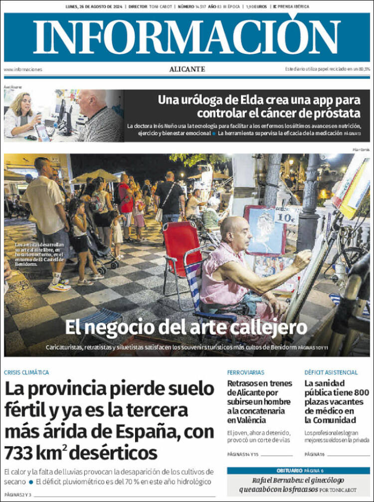 Portada de Diario Información (España)