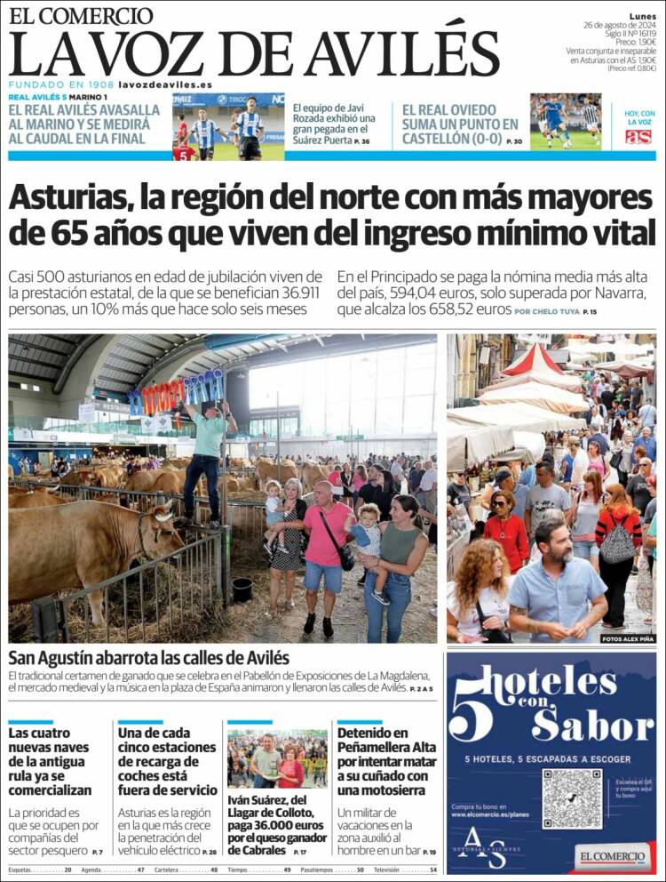 Portada de El Comercio - Avilés (España)