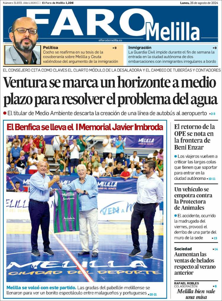 Portada de El Faro de Melilla (España)