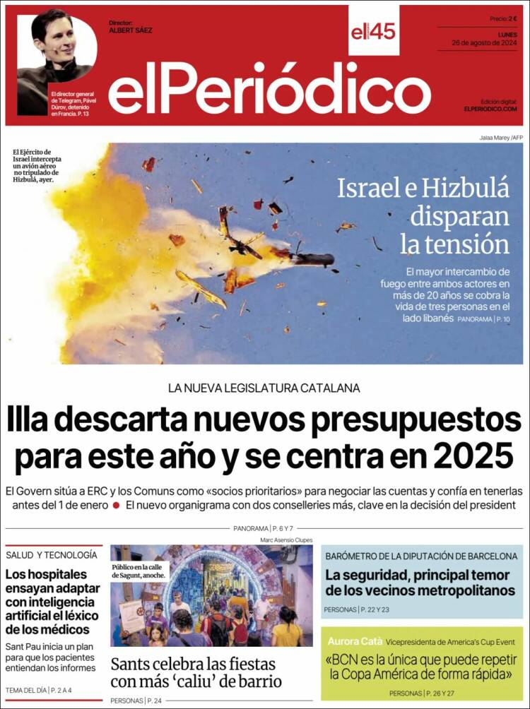Portada de El Periódico (España)