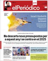 Portada de El Periódico de Catalunya (España)