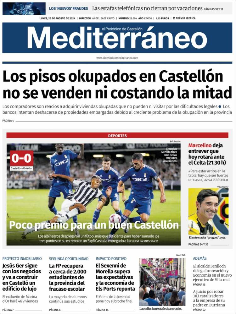 Portada de El Periódico Mediterraneo (España)