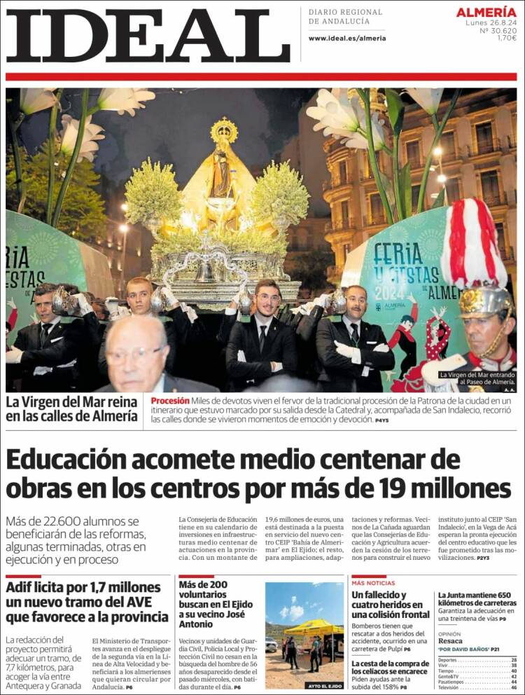 Portada de Ideal Almeria (España)