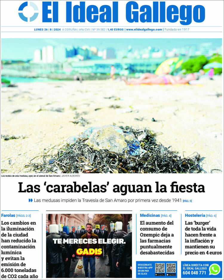 Portada de El Ideal Gallego (España)