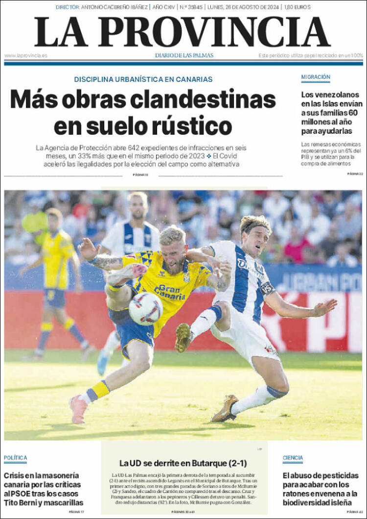 Portada de La Provincia (España)