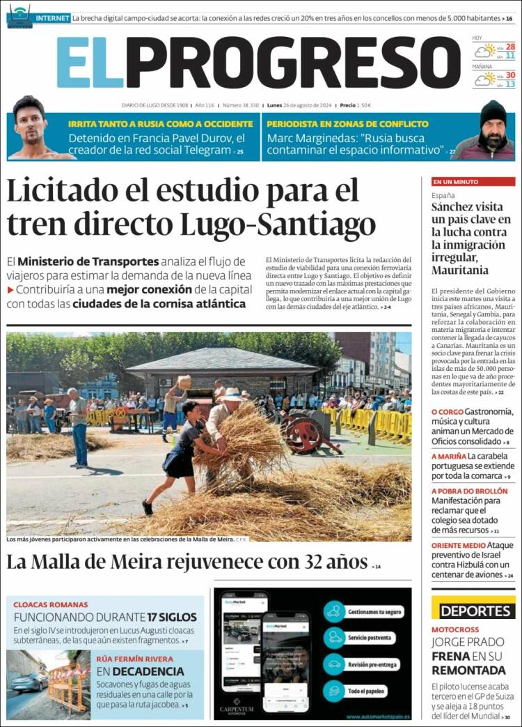 Portada de El Progreso (España)
