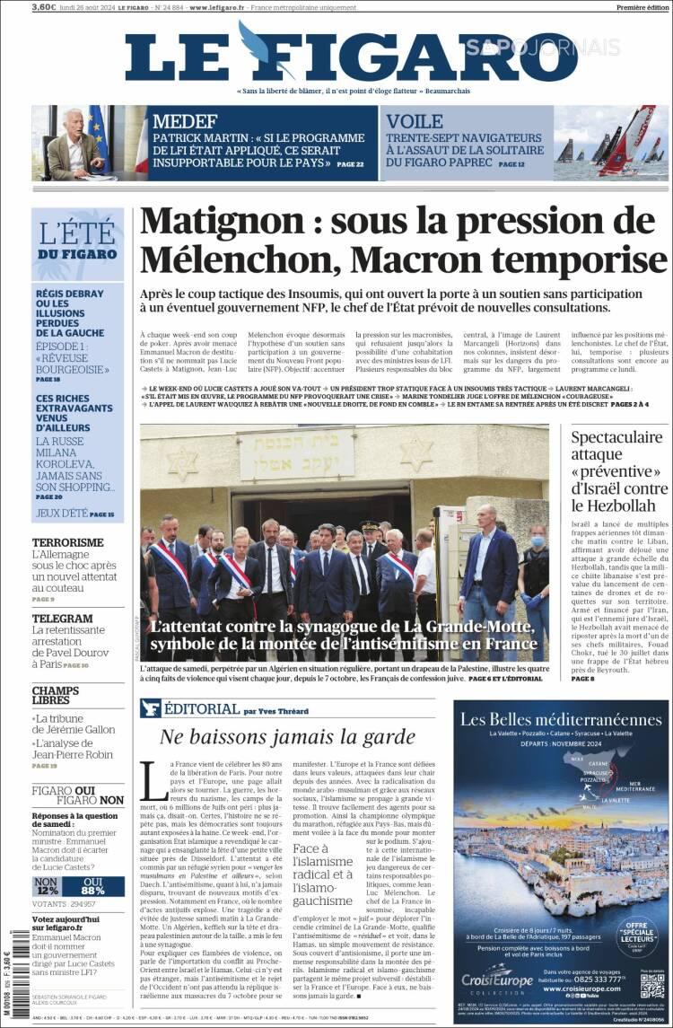 Portada de Le Figaro (Francia)
