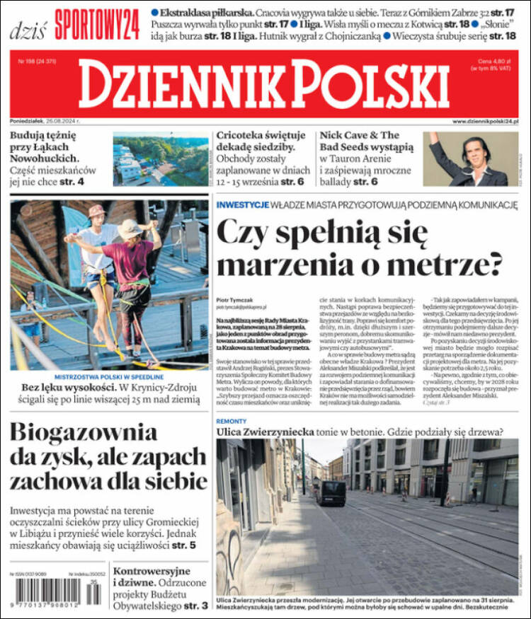 Portada de Dziennik (Polonia)