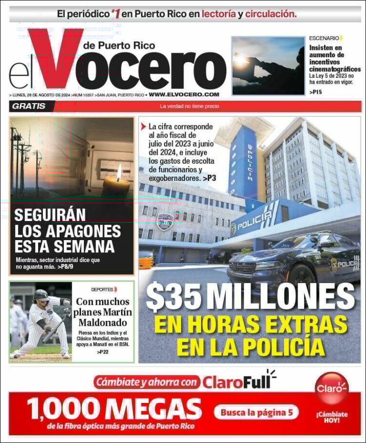 Portada de Vocero (Puerto Rico)