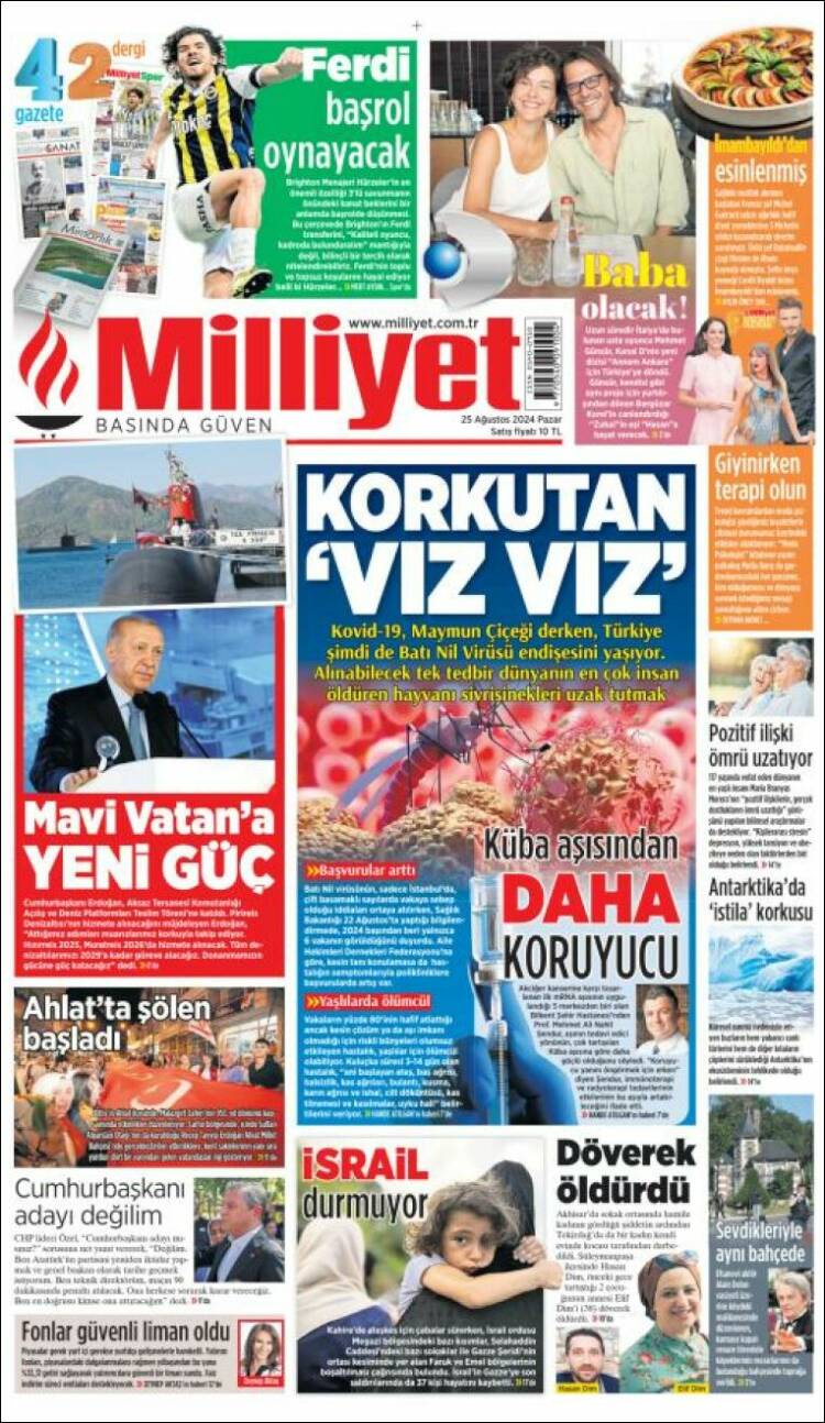 Portada de Milliyet (Turqu&iacute;a)
