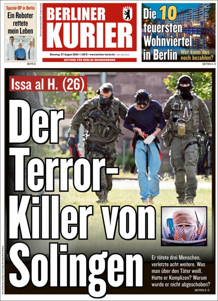 Portada de Berliner Kurier - Startseite BK (Alemania)