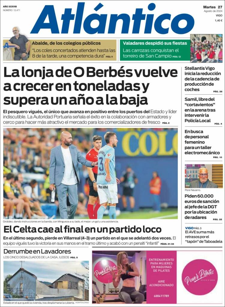 Portada de Atlántico Diario (España)