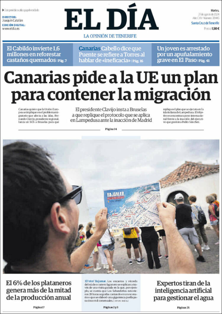 Portada de El Día (España)