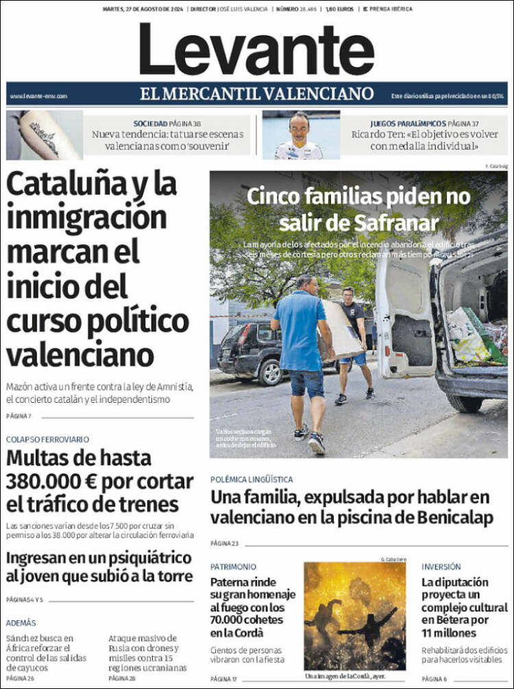 Portada de Levante (España)