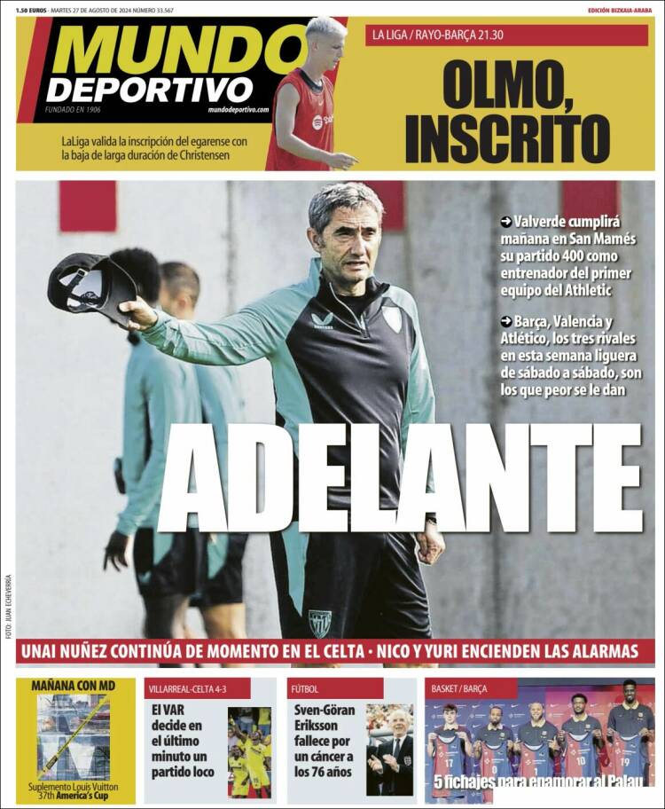 Portada de Mundo Deportivo Bizkaia (España)