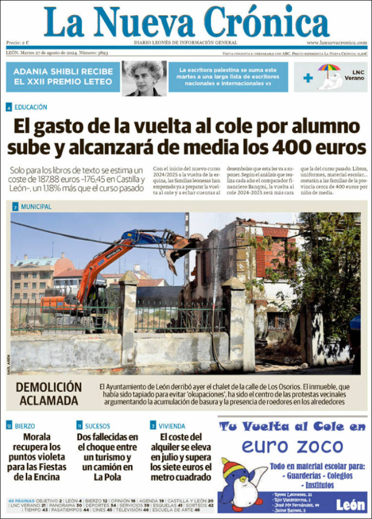 Portada de La Nueva Crónica (España)