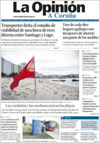 Portada de La Opinión de A Coruña (España)