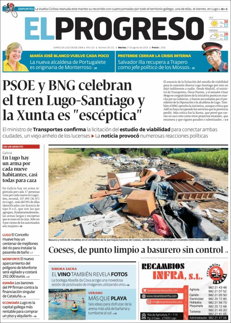 Portada de El Progreso (España)