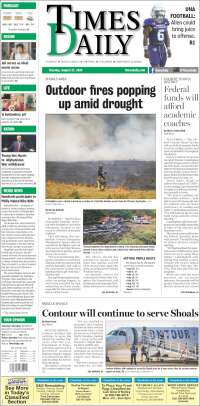 Portada de Times Daily (USA)