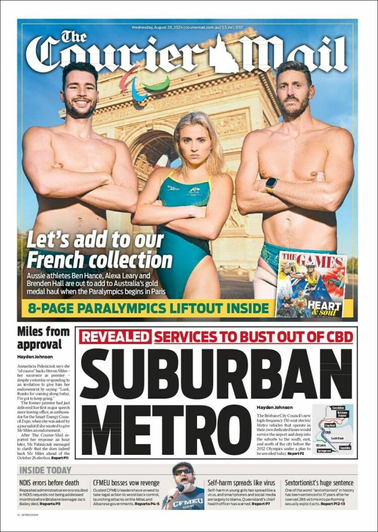 Portada de The Courier-Mail (Australia)