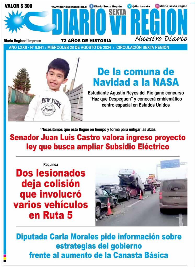 Portada de Diario VI Región (Chile)