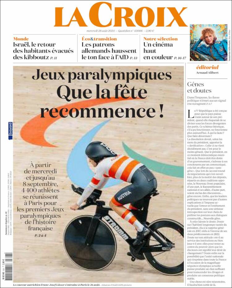 Portada de La Croix (Francia)