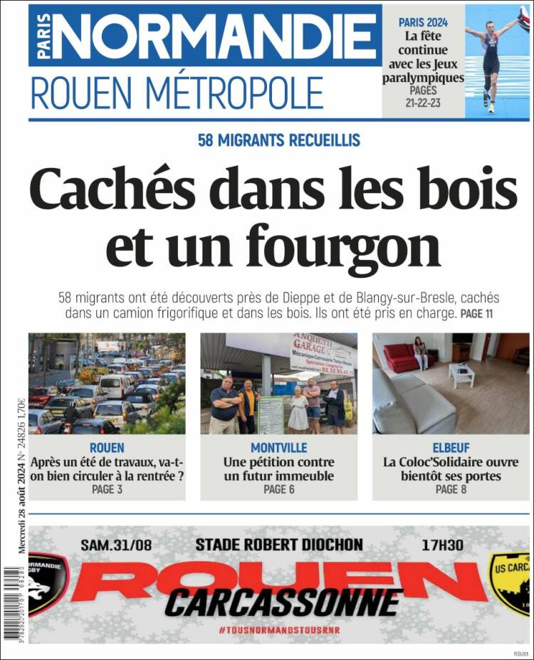 Portada de Paris Normandie (Francia)