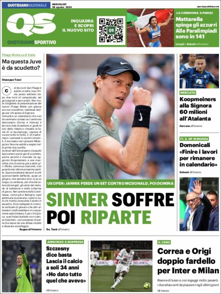Portada de Quotidiano Sportivo (Italia)