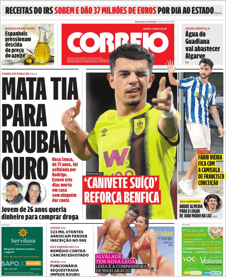 Portada de Correio da Manhã (Portugal)